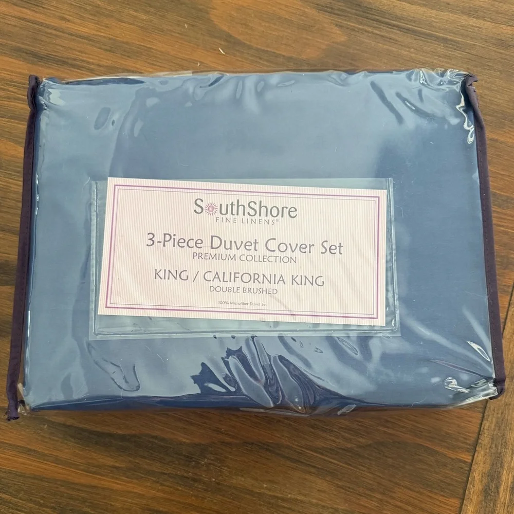 NEW Navy Blue Duvet Bed Cover Set - King/California King